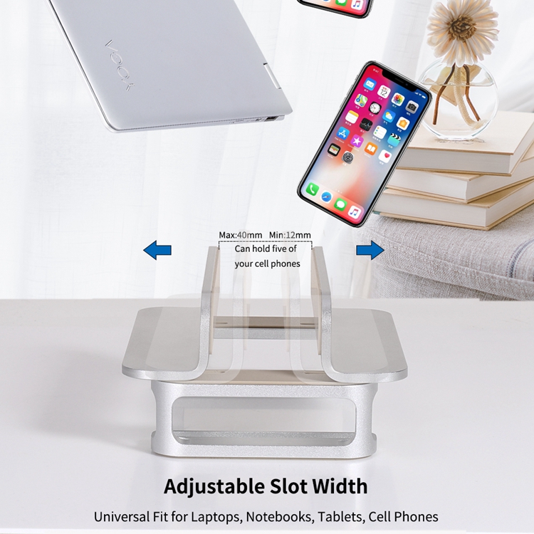 Aluminum Vertical Laptop Computer Stand Desktop Tablet Holder for 17 Inch Devices