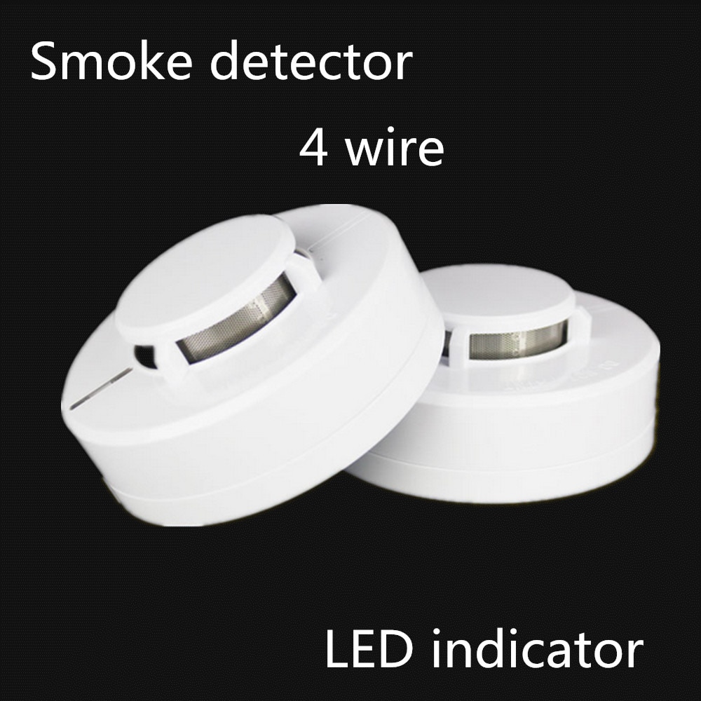 4 Wires Network Smoke Detector LED indicator Dustproof and Mothproof DC9-35V Smoke Sensor Fire Detector Alarm Home system