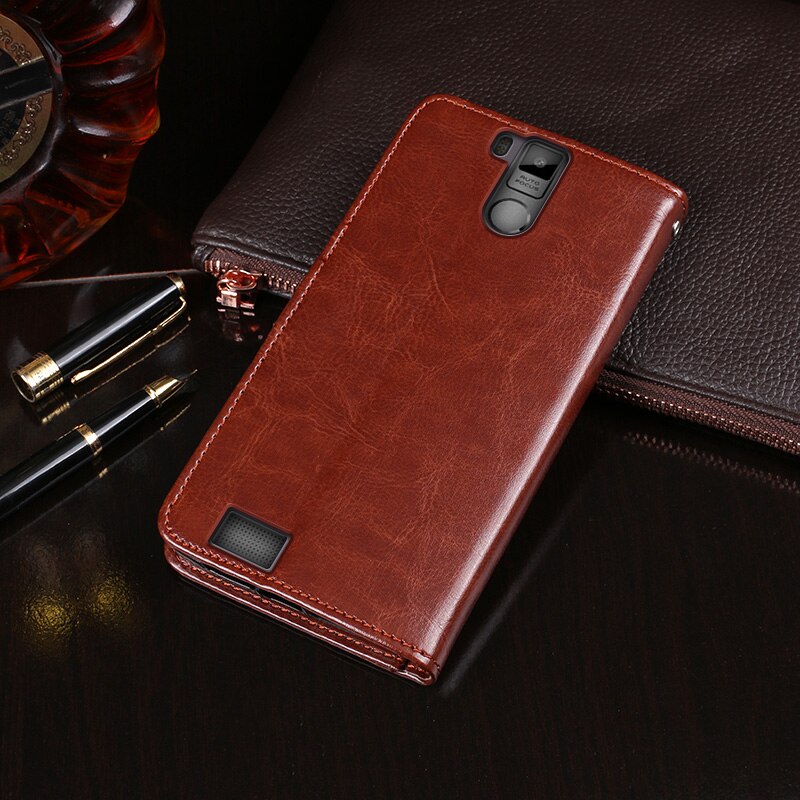 For Oukitel K6000 Pro Case 5.5" Business Stand Flip Wallet Leather Fundas Case for Oukitel K6000Pro Cover Phone Bags Accessories