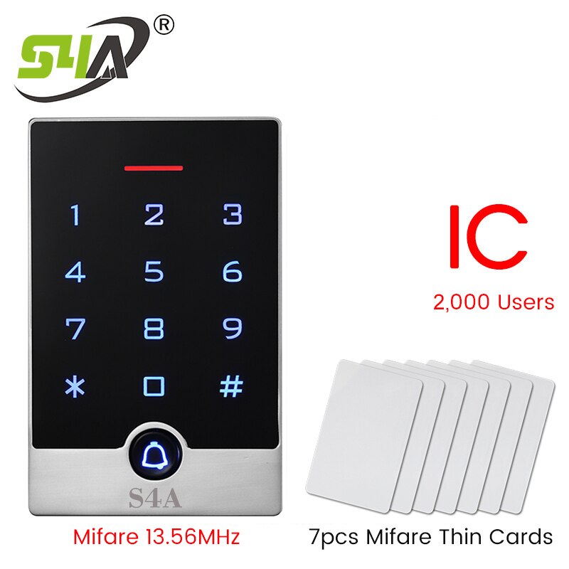 Keyless Entry Smart Door Look access control keypad keyless rfid card door opener for Door Office Home Security Access: T15 IC cards