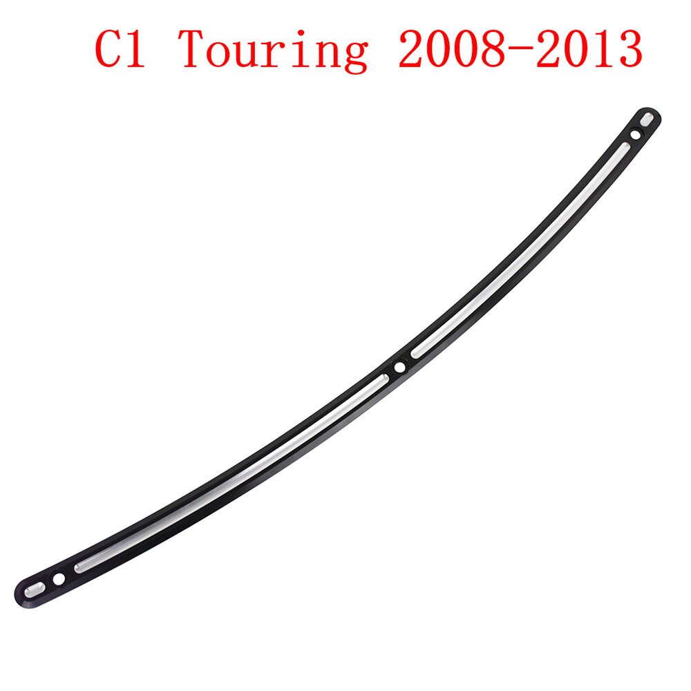 Motorfiets cnc windscherm windscherm trim aluminium zwart/chroom voor harley touring street glide tri glide electra glide 1996-19: Trimmen  c1 2008-2013