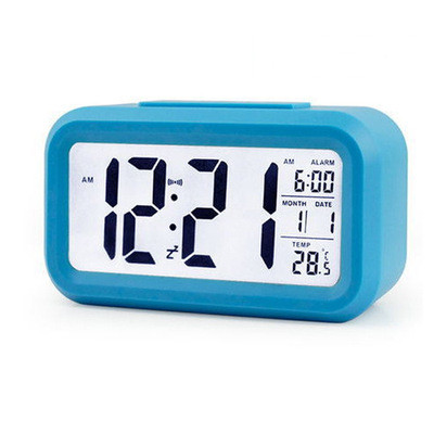 Ledet digitalt vækkeur baggrundslys snooze lydløs kalender desktop elektronisk bcaklight bordure desktop ur