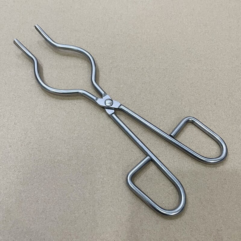 Pince à creuset en acier inoxydable, outil de professionnelle, outil de moulage de raffinage des métaux pour laboratoire et industrie