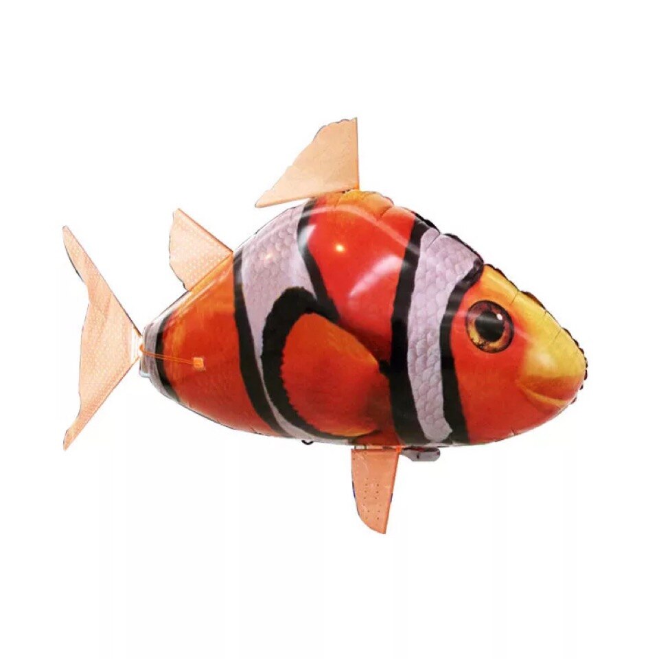 Remote Control Flying Shark Toy RC Air Swimming Fish Infrared RC Flying Air Balloons Clown Fish Kid Toys Party Decoration: A No Box