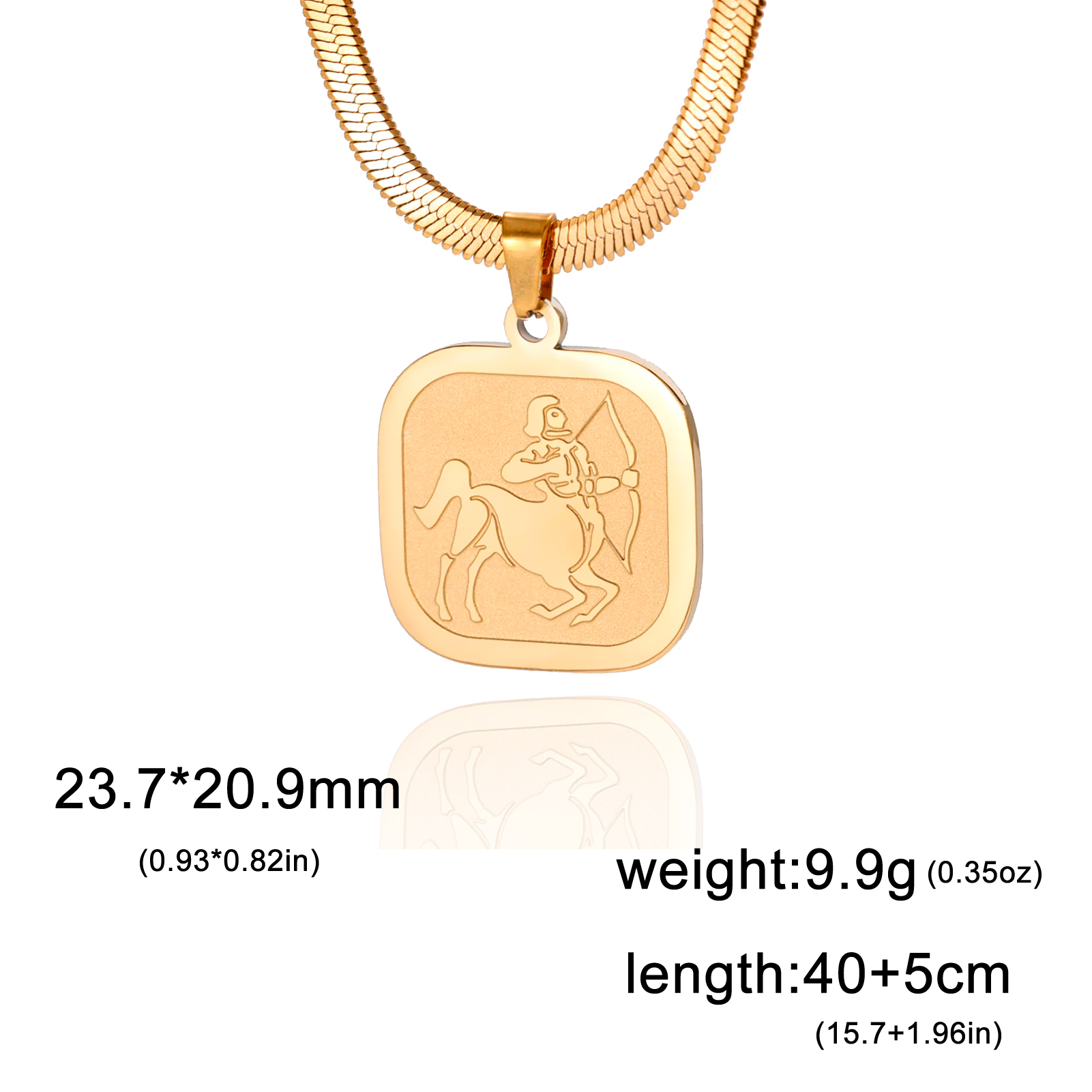 Teamer 12 Zodiac Teken Ketting Voor Vrouwen Goud Kleur 12 Constellatie Rvs Slang Ketting Kettingen Verjaardag Sieraden Cadeau: Antique Gold Plated