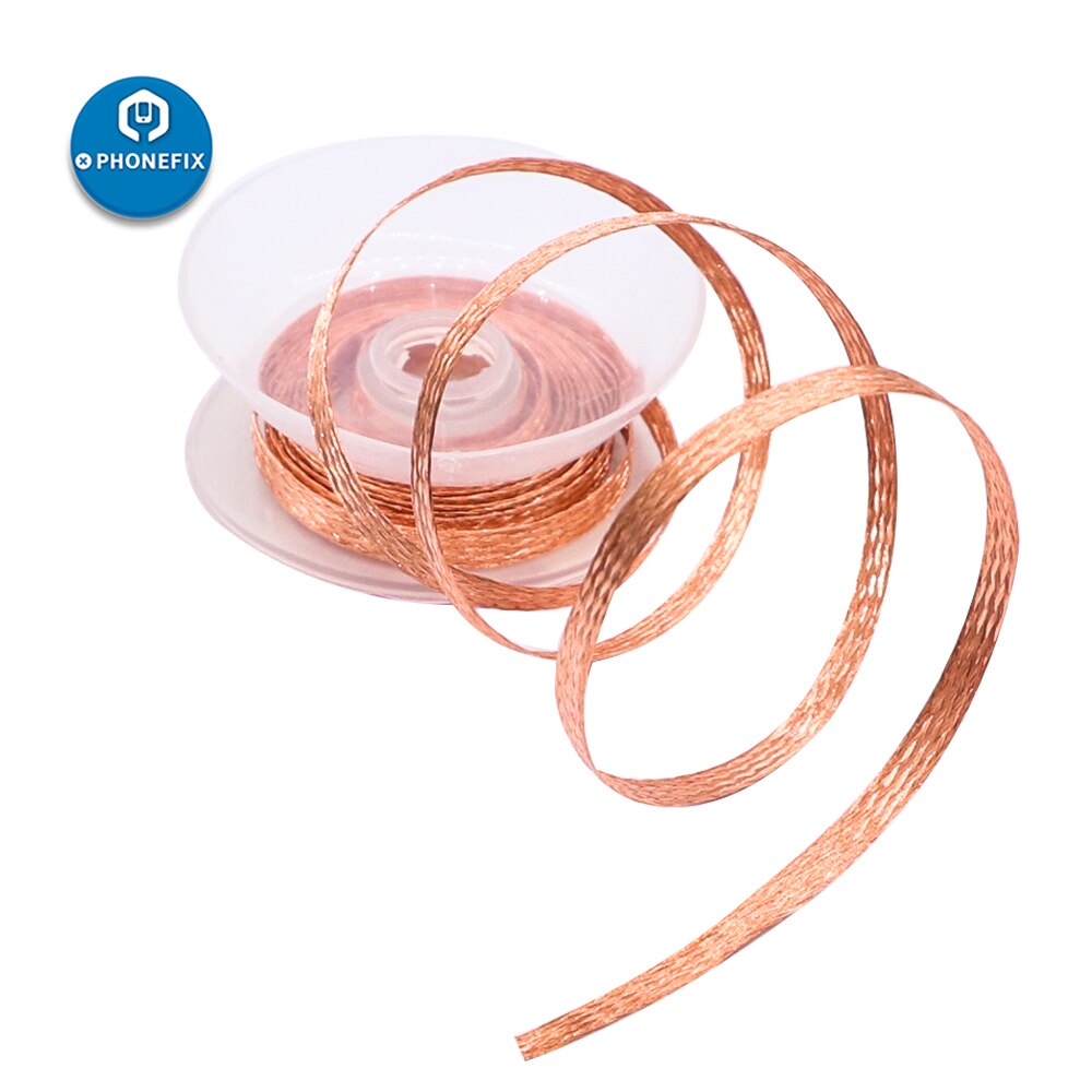 1PC 1.5mm 2mm 3mm 3.5mm1.5M Welding Wires Desoldering Braid Welding Solder Remover Wick Wire Lead Cord Flux BGA Repair Tool