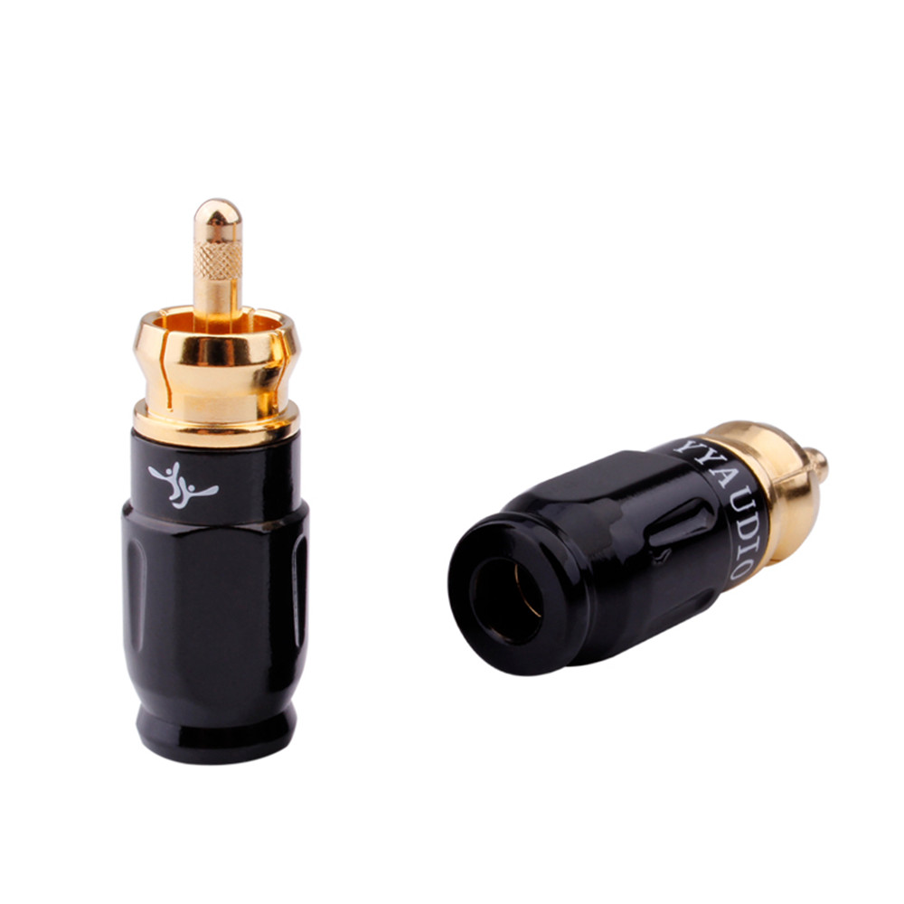 Conectores RCA de altavoz Hifi, conector macho de cobre puro chapado en oro, conector lotus AV, amplificador de Terminal de Audio y Video, adaptador RCA DIY