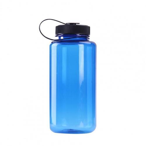 1000Ml Sport Brede Mond Grote Capaciteit Fles Water Drinken Beker Draagbare Mok Grote Capaciteit Fles Water Drinken Beker Draagbare mok: Blauw