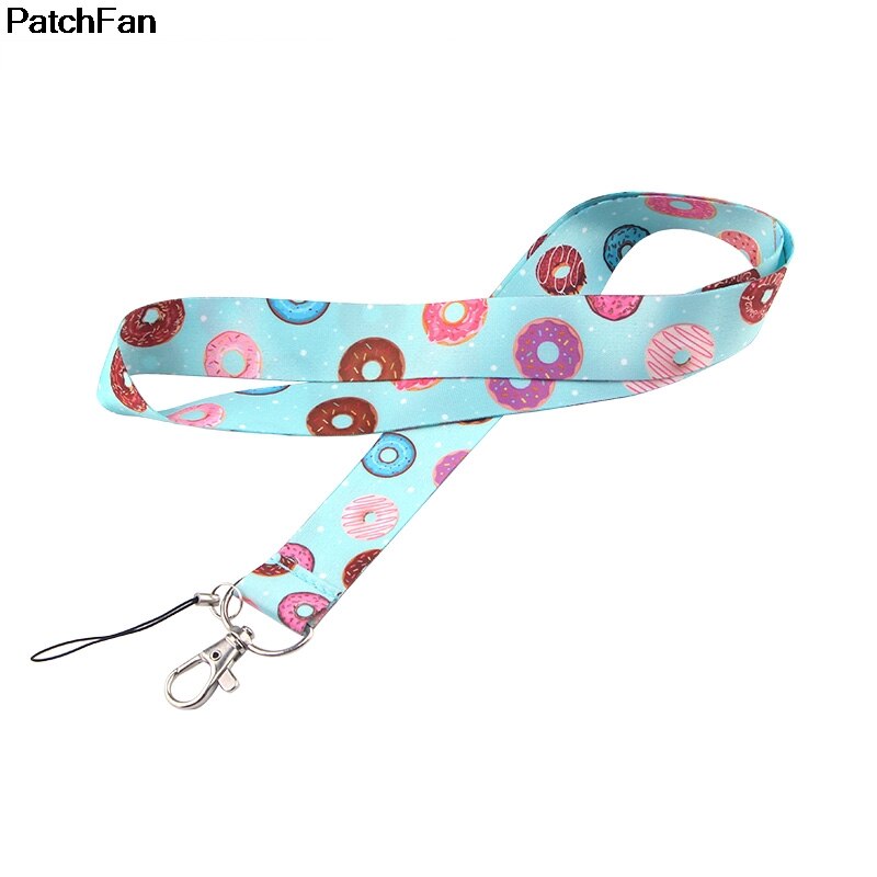 A2431 Patchfan Dessert Donut Tag Strap Hals Lanyards Voor Veiligheid Breakaway Voor Mobiele Telefoon Usb Id Badge Houder Key