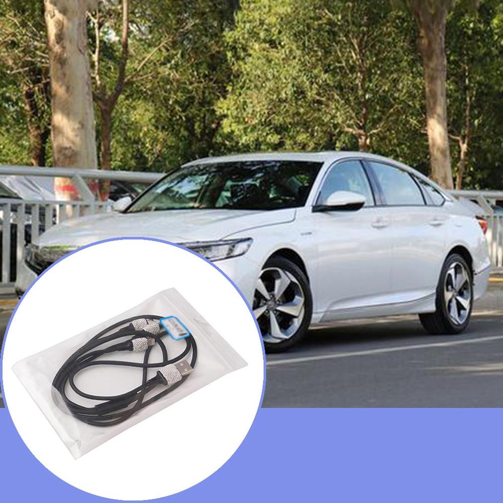 Teléfono móvil con incrustaciones de diamante para automóvil seguro multifunción carga Usb ligera línea de carga del vehículo