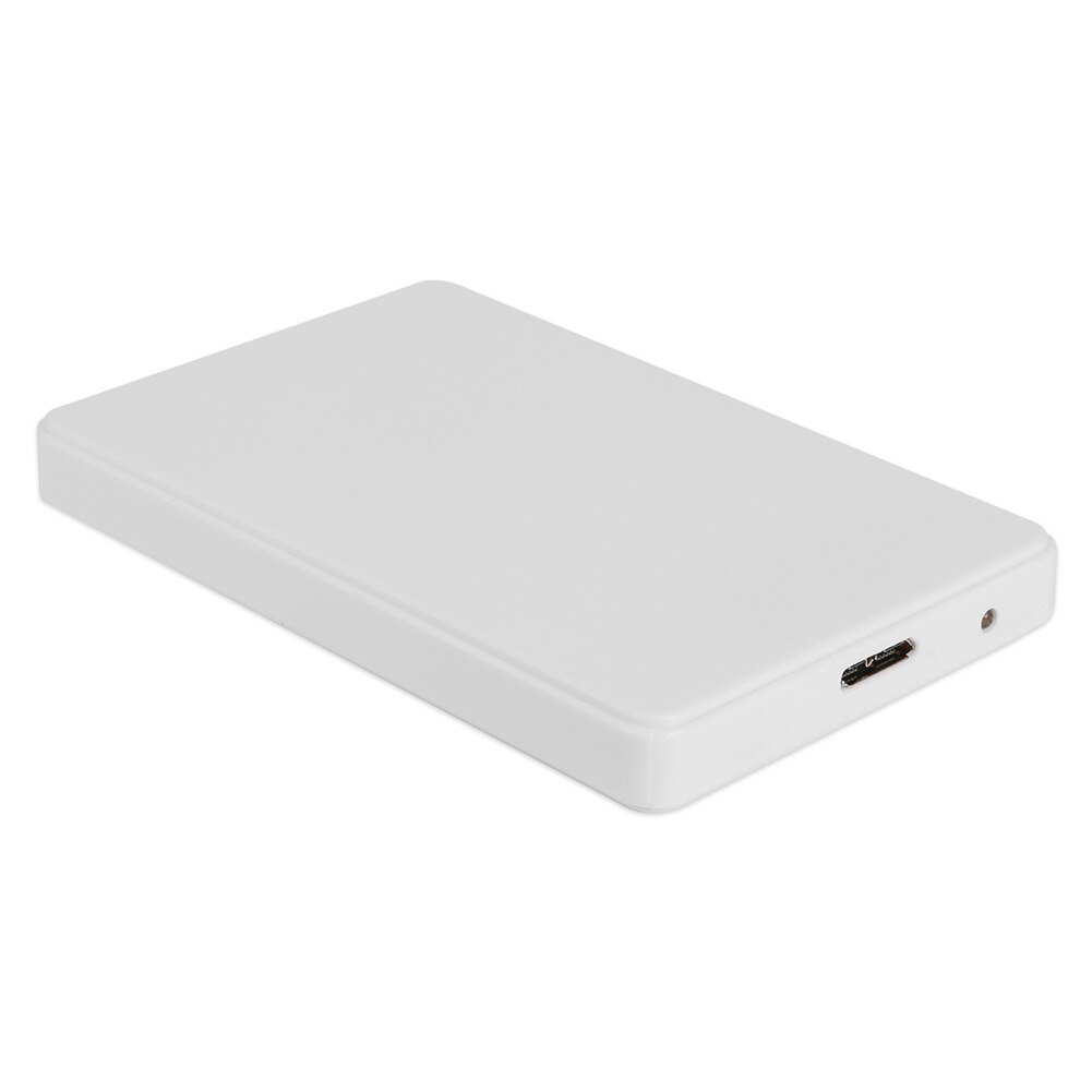 Newest 2.5 inch USB 3.0 Hard Drive Disk Enclosure 8TB 6Gbps HDD SSD Mobile External Hard Drive Enclosure Box Case for Laptop PC: White