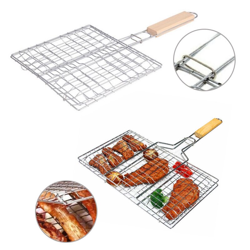 Barbecue Grill Mat Stainless Steel Replacement Meshes Wire Net Non-stick Grilling Mesh Mat Outdoor Cook BBQ Accessories
