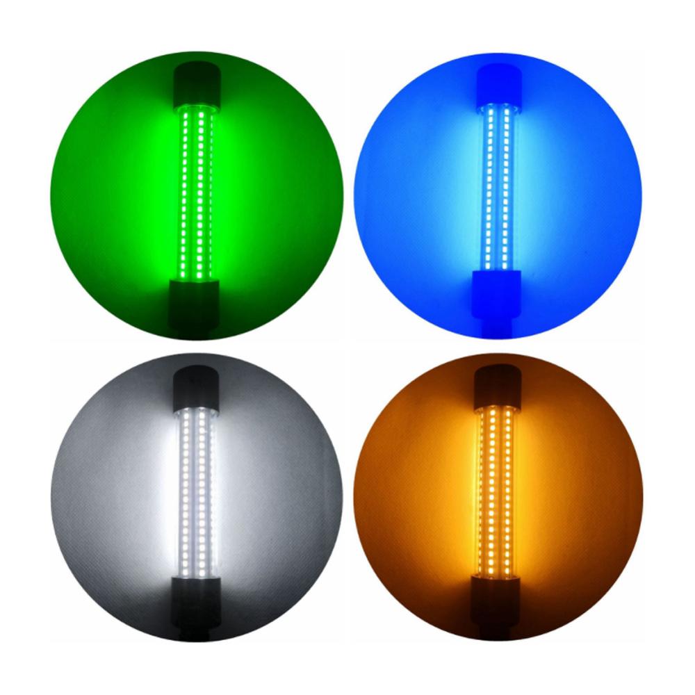 Luz LED sumergible para pesca, buscador de peces bajo el agua, lámpara con bombilla de 1200LM, cable de 5M, accesorios para herramientas de pesca