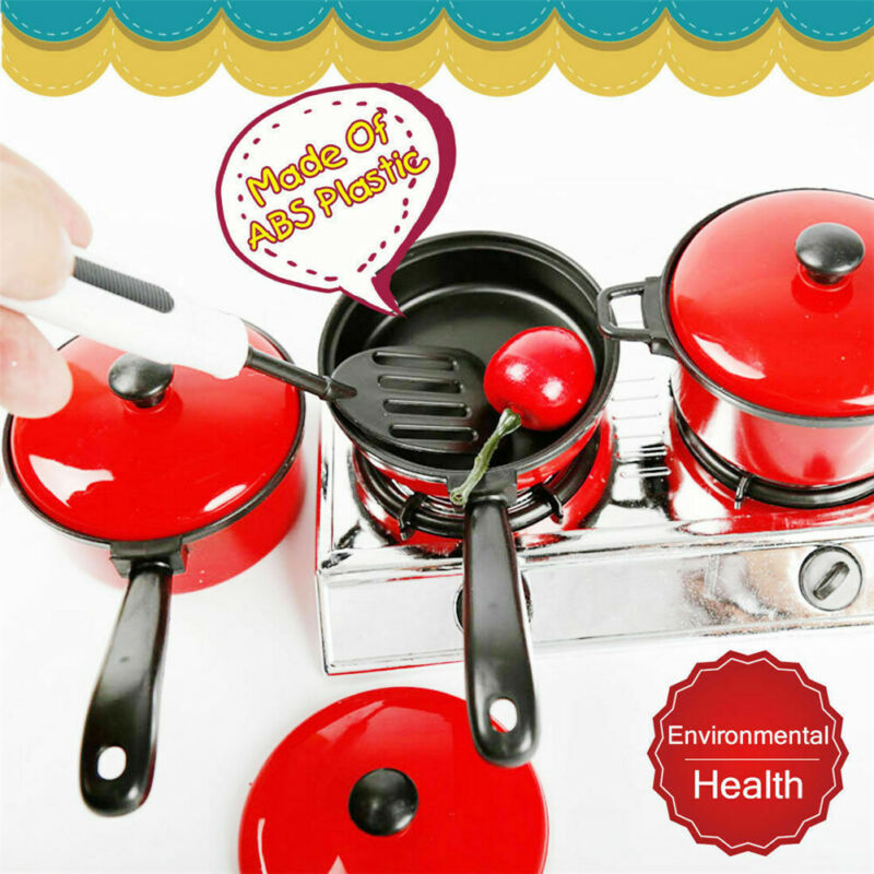 13 Pcs Kid Speelgoed Speelhuis Keukengerei Koken Potten Pannen Voedsel Gerechten Cookware