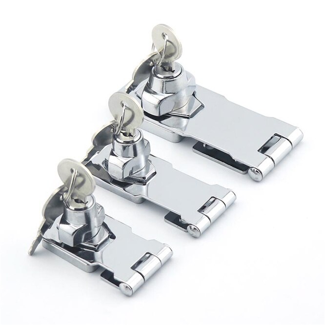 Zinc alloy Plating Self Locking Security Hasp Staple with not universal 2 Keys Lock Shed Cupboard Padlock Door locks
