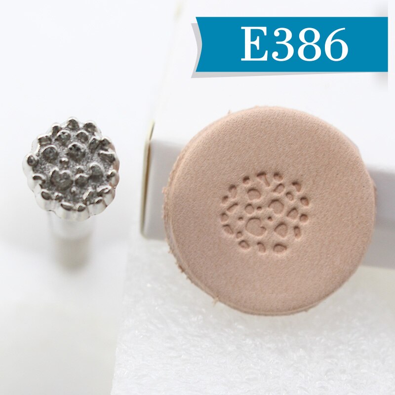 Leather Stamp Tool Engraving and Embossing Tools Different Shape Stamp Punch Set Saddle Making Tools for Leather Craft Working: E386 1Pcs