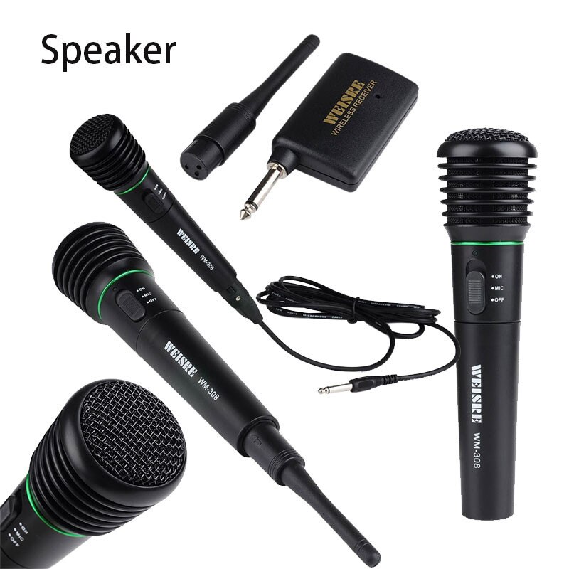 Speaker Sound versterker Bedrade of Draadloze 2in1 Handheld Microfoon Mic Ontvanger Systeem Undirectional
