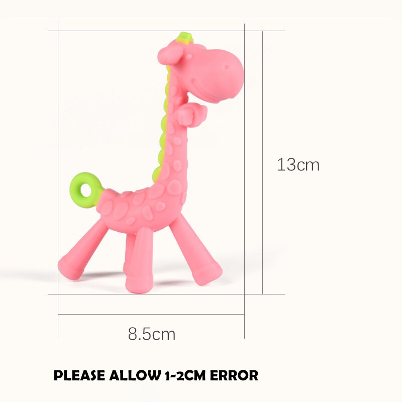 1 Pc Baby Bijtring Veilig Speelgoed Bpa Gratis Silicone Bijtringen Giraffe Geboorte Baby Tandjes Baby Douche Cartoon Dieren Bijtring