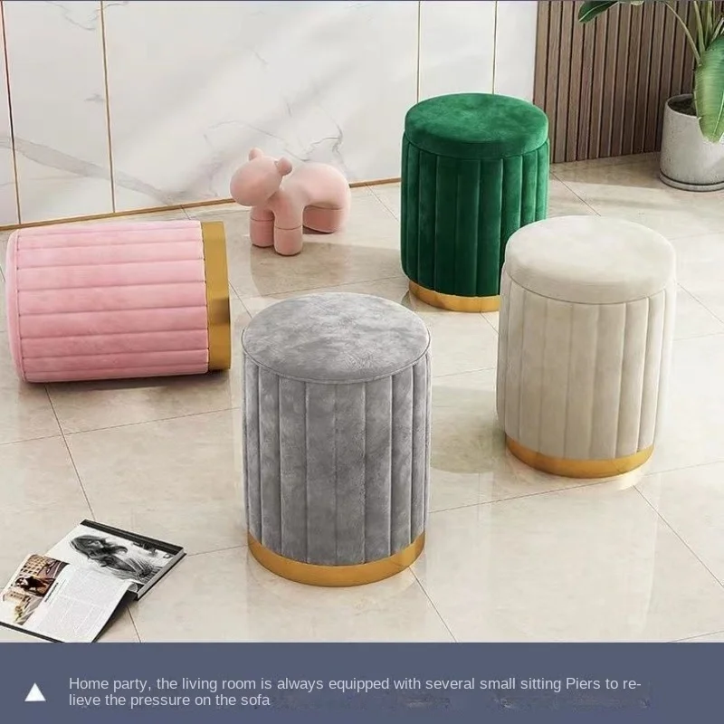 Light Luxury Round Makeup Stools Stools Chairs Bedrooms Sofas Side Stools Dressing Stool Vanity Chairs Storage Bench