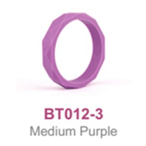 Chengkai 10PCS BPA Free Silicone Baby Pacifier Bracelet Teether DIY Nursing Bangle Teether Bracelet Jewelry Charm Toy: Purple