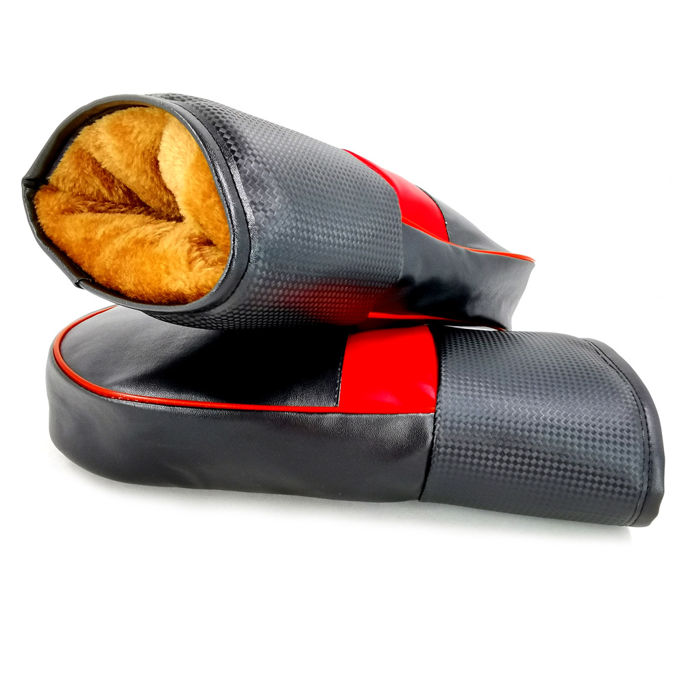 Motorrad Lenker abdeckung Winter batterie Fahrrad Windschutz scheiben handschuhe Wind dichter Wärmer Griff verdickter reflektieren der Streifen: Grau