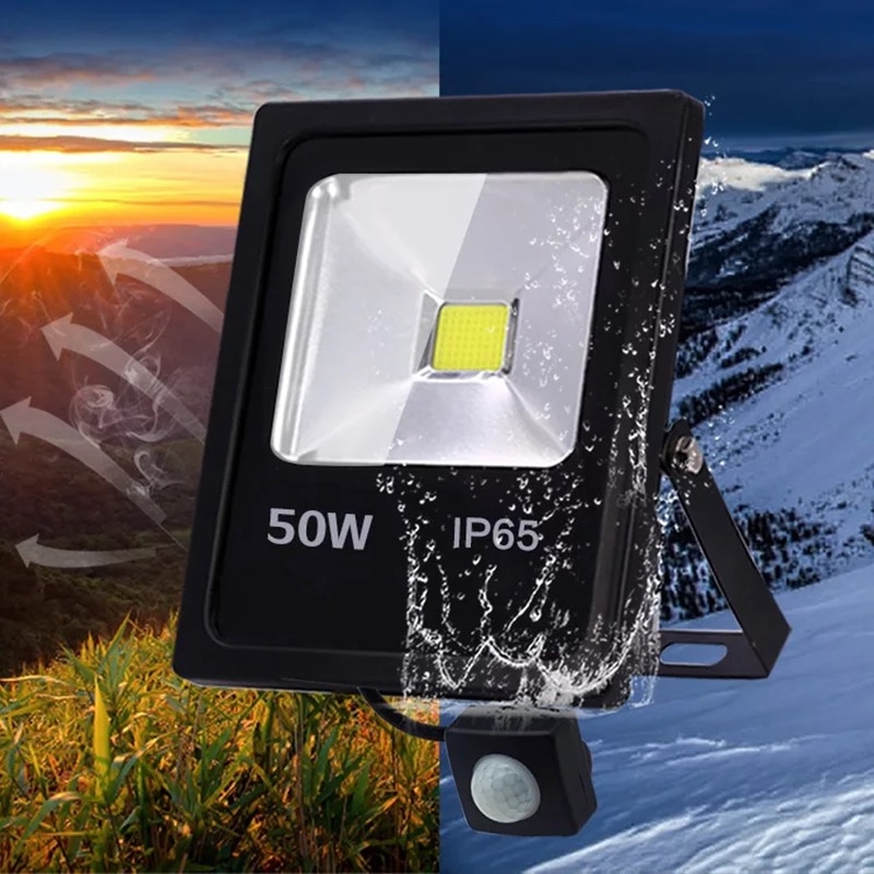 Motion Sensor LED floodlight 10 W 30 W 50 W 220 V floodlight reflector foco LED outside Waterproof IP65 Outdoor SpotLight