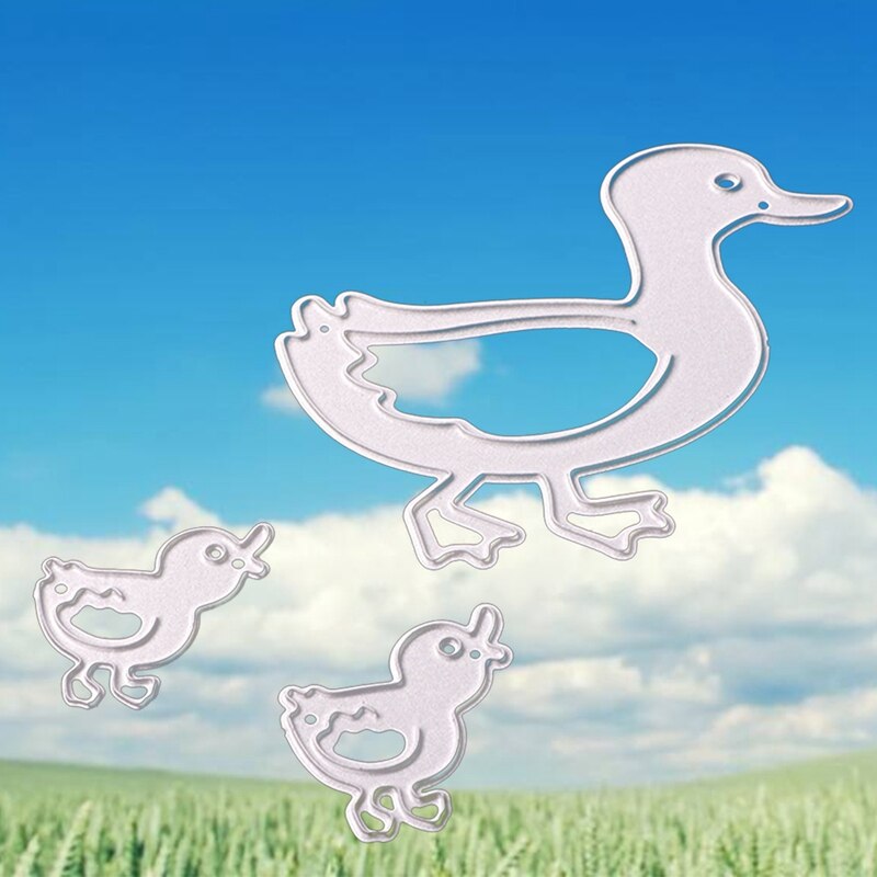 3 pièces/ensemble! Amour canard famille coupe meurt pochoir bricolage Scrapbooking Album carte gaufrage artisanat nouveauté découpe meurt cadre