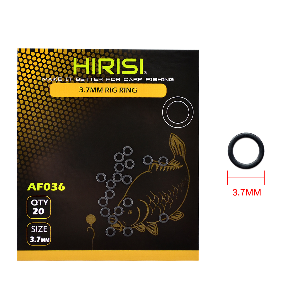 60-delige karpervissen ronde rig-ringen voor haaklink O-ringen 2,0 mm 3,1 mm 3,7 mm 4,4 mm 5,1 mm: WHITE