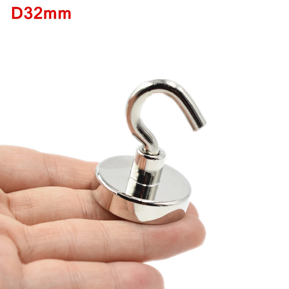 2 stk neodymmagnetkrog superkraft stærk mini magnetisk cirkulær bøjle forbundet hjem køkken væg holder køleskabsbøjle nyttigt