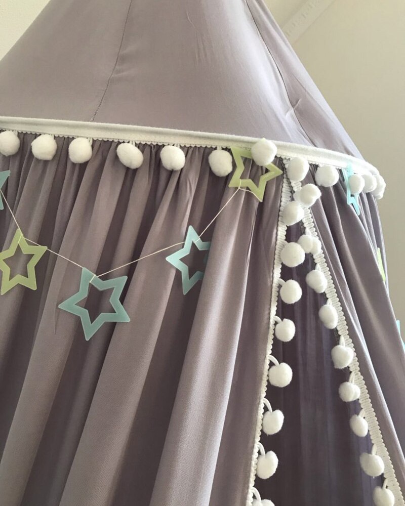 Canopée anti-moustiques pour bébé | Lit de princesse pour fille, lit suspendu, tentes, rideaux de jeu en coton, décoration nordique pour chambre d'enfants