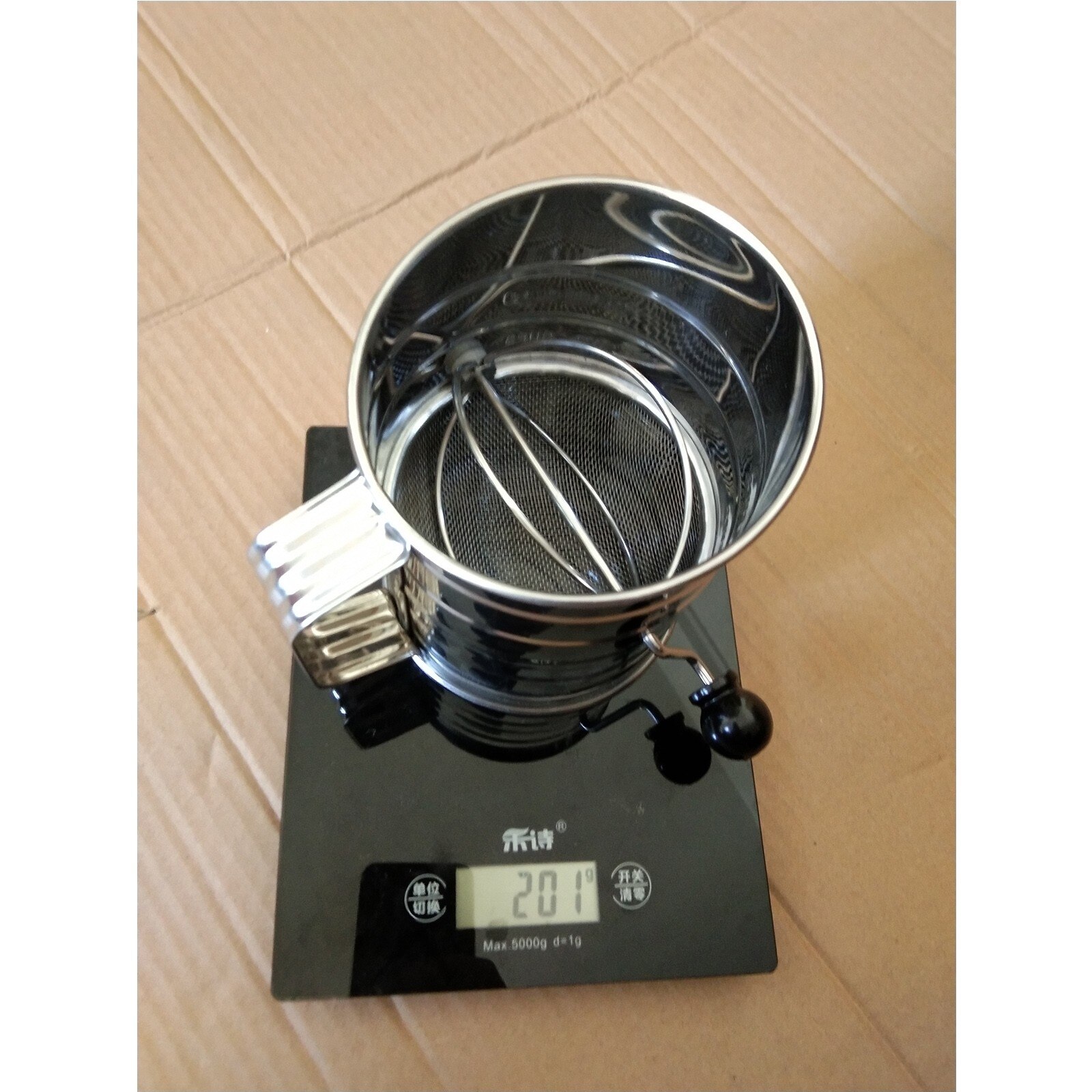 3-cup Stainless Steel Rotary Hand Crank Flour Sifter With 2 Wire Agitator Baking Tool Kitchen Tools Crank Flour Sifter Shaker