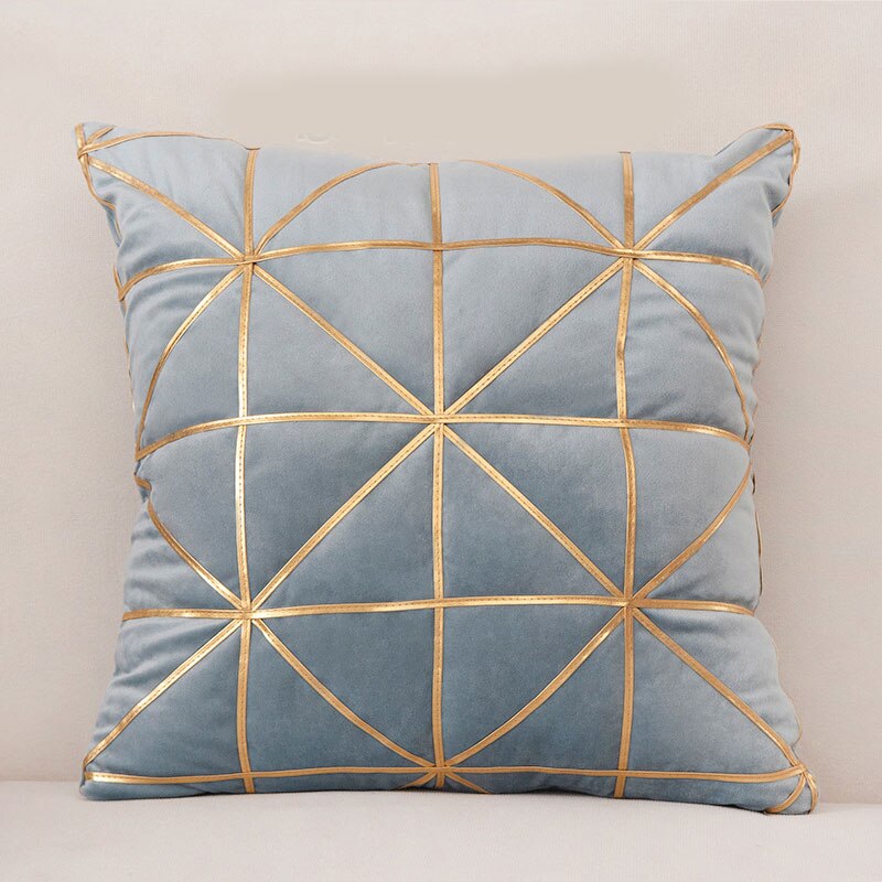 Housse de Coussin en velours 45x45cm Taie D'oreiller Classique Coussins Couvre Fournitures de Maison Taille Housse de Coussin Décontracté Taie D'oreiller: Bleu