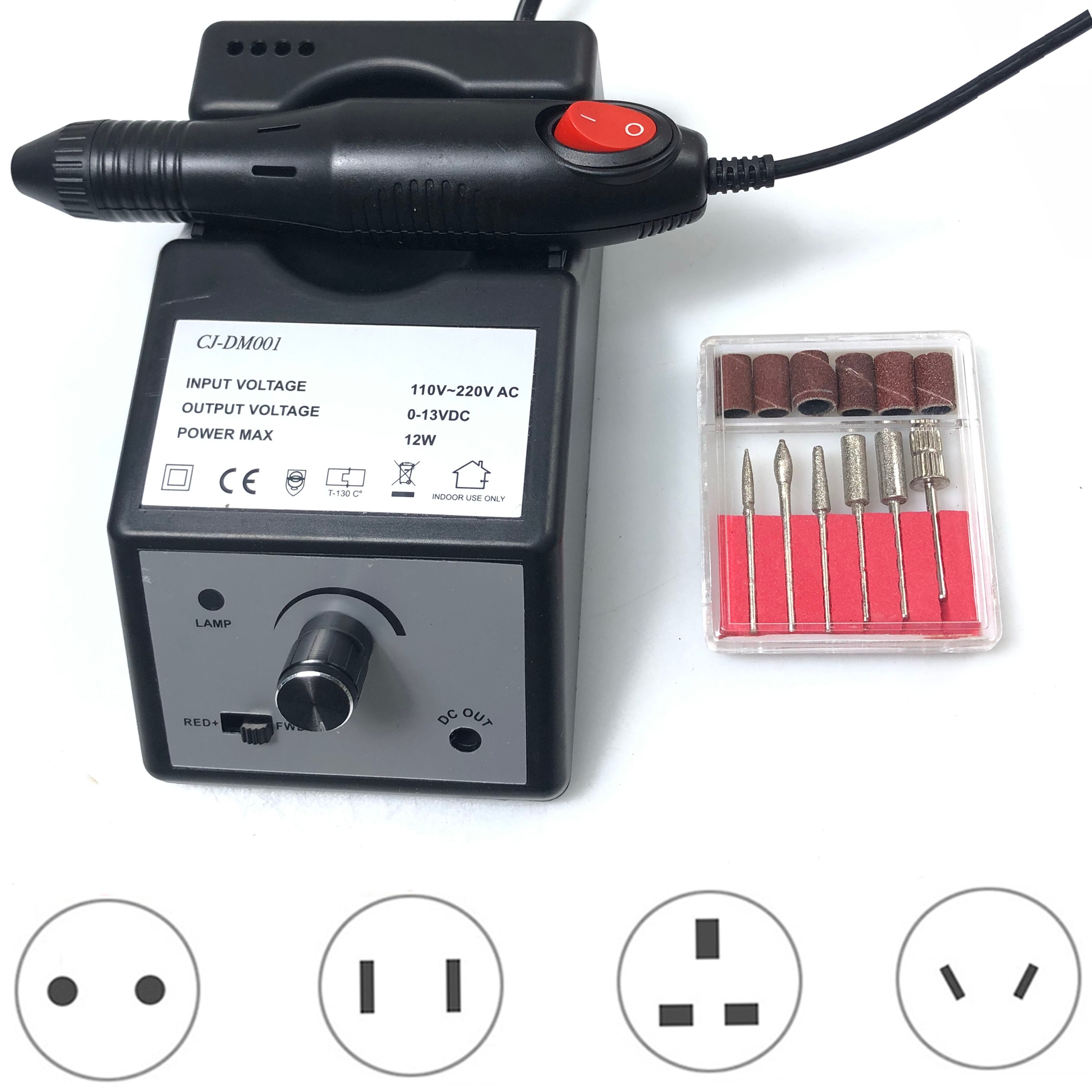 Perceuse à ongles électrique tr/min, ensemble de Machine 40W pour ponceuse à ongles 30000: groove-black