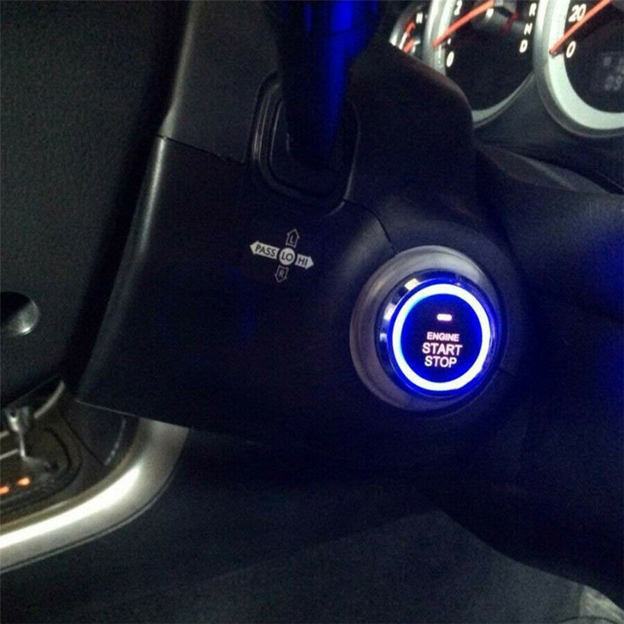 Botón pulsador de arranque y parada de motor de coche, 12V, interruptor de arranque de entrada sin llave