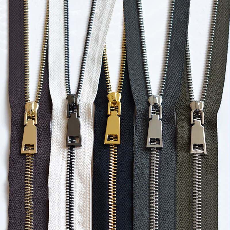 Meetee-deslizadores de cremallera para chaquetas con cremallera de Metal, Kit de reparación de cremalleras con cabeza extractora, accesorio de costura, 20 piezas, 3 #5 #