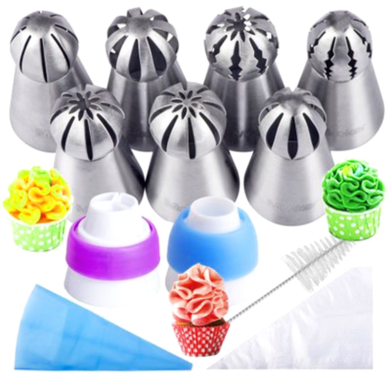 21 Stks/set Russische Piping Tips Bal Voor Cake Icing Piping Nozzles Pastry Tassen Cupcake Decorating Bakken Tools