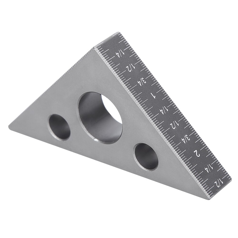Esquadro Triangle Ruler Aluminum Alloy 45/90 Degree Frosted Right Angle Gauge Woodworking Tool Angle Ruler