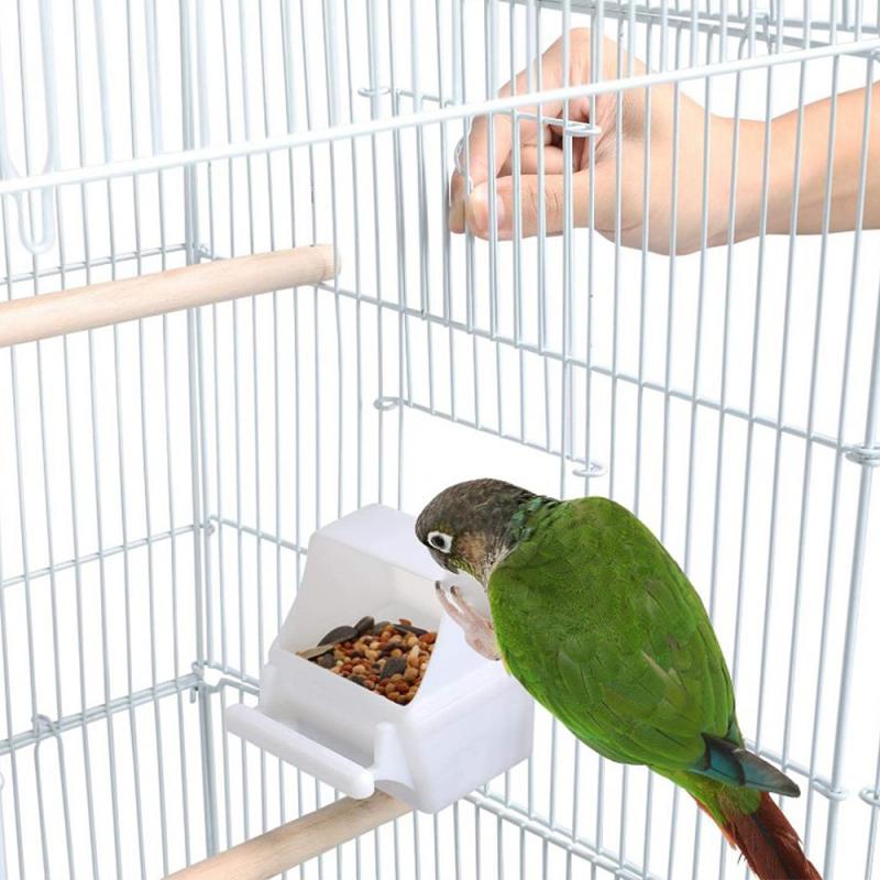 Jaula blanca para pájaros de doble capa, casa para exteriores, de alambre, jaula grande para pájaros, loro Canario para periquitos, aviario canario con ruedas, HWC