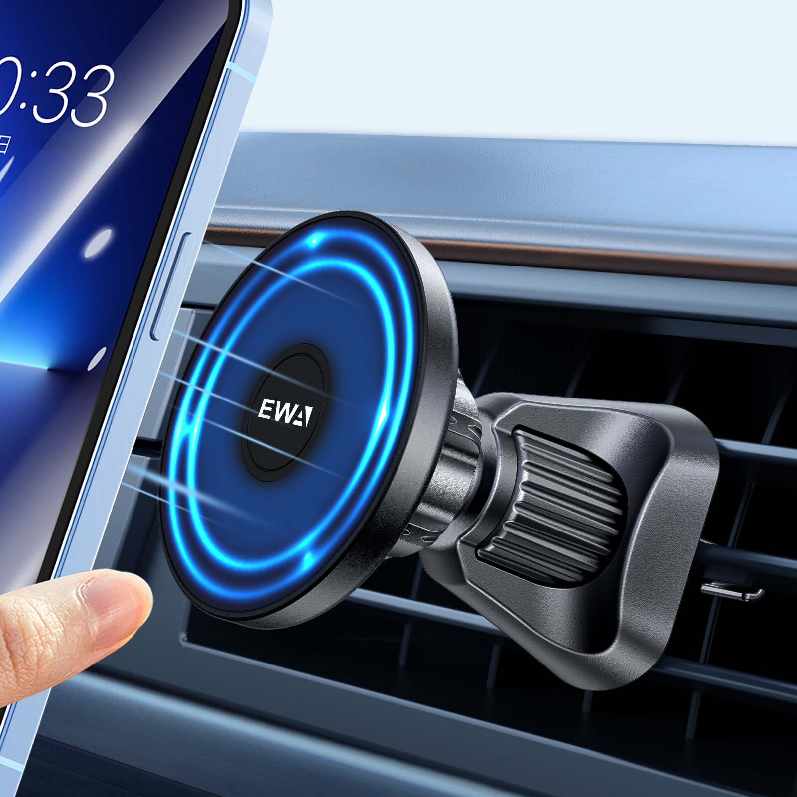 Ewa Magnetische Auto Mount Compatibel Met Iphone 14/12/13/ Pro/12 Max/12 Mini/Magsafe Case Sterke Magneet Air Vent Telefoon Houder