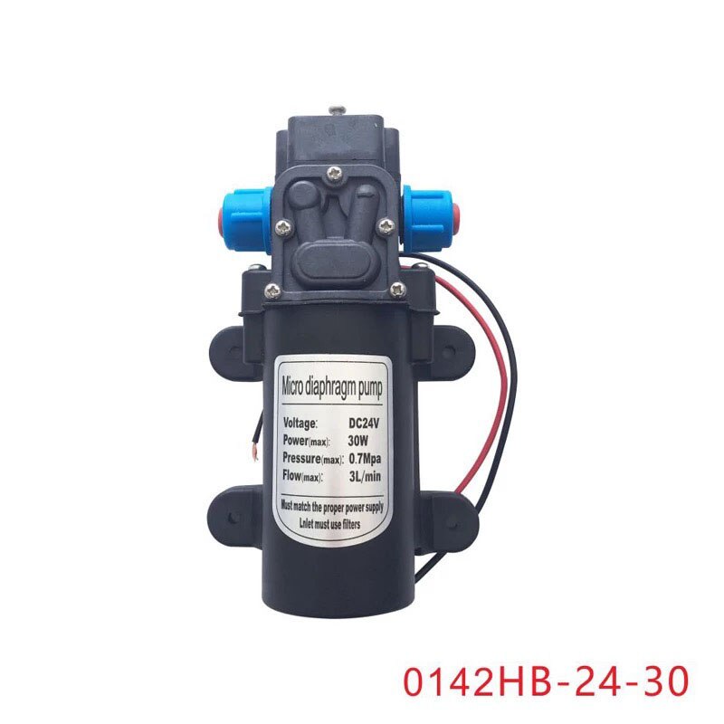 30w dc 12v 24v landbrukshus mikro elektrisk membranpumpe mini selvsugende sugevannpumpe sprøyte bilvask 12 24 v: 0142hb-24-30