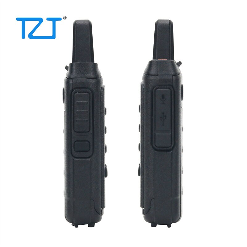 Tzt 2Pcs Hamgeek Mini9300 8W 16CH Mini Walkie Talkie 1-10Km Vhf Uhf Transceiver Zwart/oranje Voor Hotel Fabriek