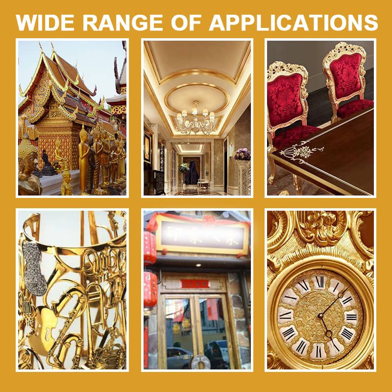 Water-based Glitter Bronzing Paint Strong Metal Sense Anti-corrosion &amp;Anti-rust Paint Safe&amp;Non-toxic Surfaces Handicraft Restor