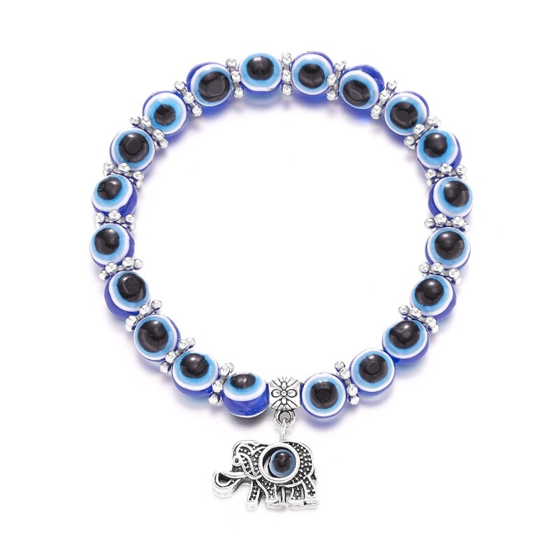 Eye Ankle Bracelet Evil Eye Bead Chain Lucky Kabbalah Protection Amulet Bracelet Turkey Blue Eye Bracelet for Ladies R7RF: 4