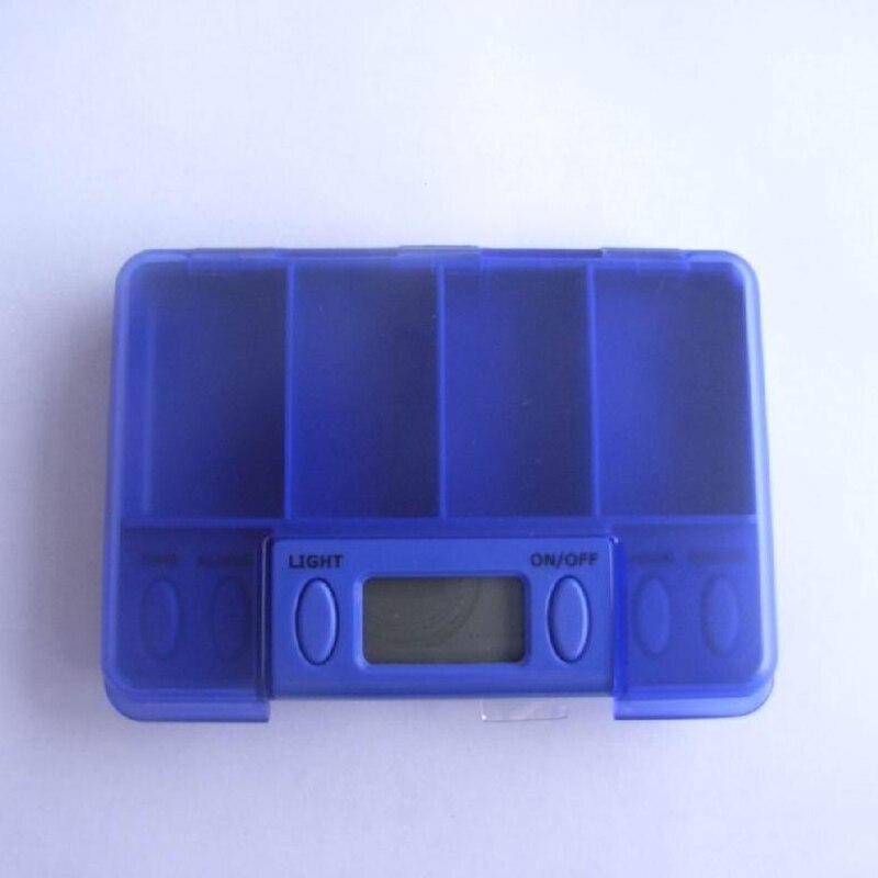 Intelligent Timing Daily Reminder Alarm 4 Day Pill Box Medicine Cases with LED 4 Days Medicine Pill Box Container Color Random