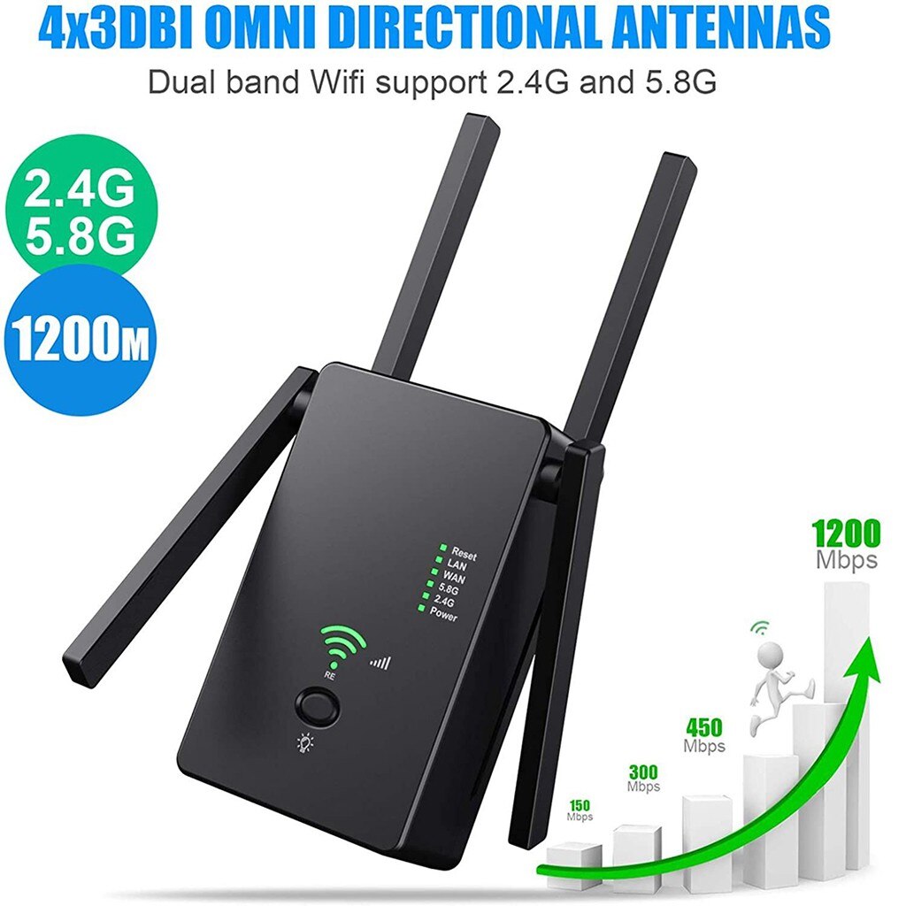 Practical And Simple Signal Full Coverage Router Ac1200 Wifi Range Extender Latest Dual Band Wifi Extender Repeater#g30