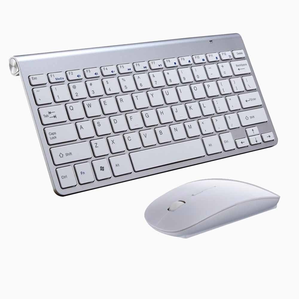 Russian/Spanish/English/Arabic 2.4G Wireless Keyboard and Mouse Combo Mini Multimedia Keyboard Mouse Set For Laptop PC TV Gray