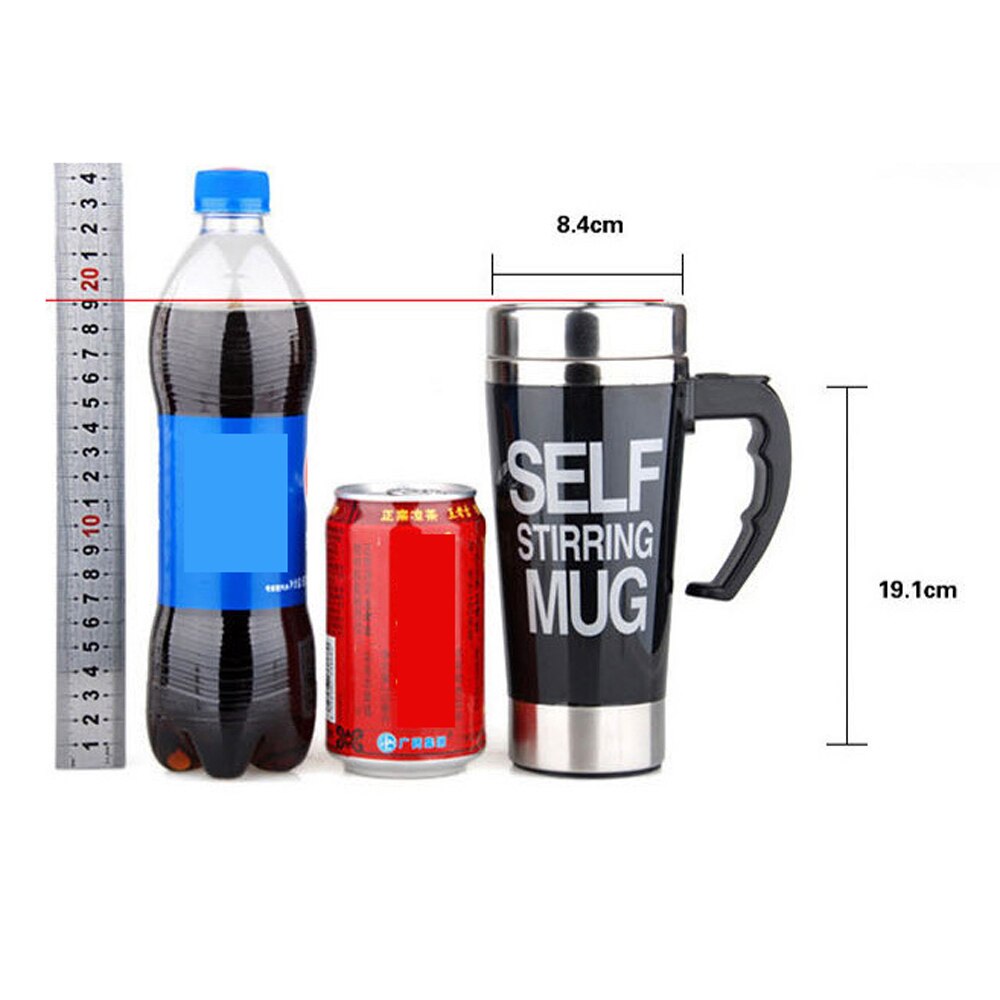 500ml Beker Rvs Lazy Zelf Roeren Mok Automatische Elektrische Automatische Koffie Melk Kantoor Mengbeker