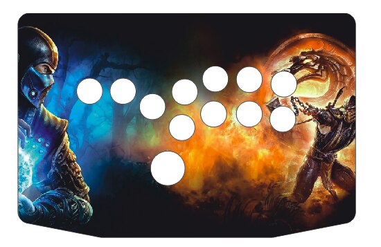 RAC-J500B todos os botões hitbox estilo arcada joystick luta vara controlador de jogo painel de obras de arte para pc usb: Artwork 7