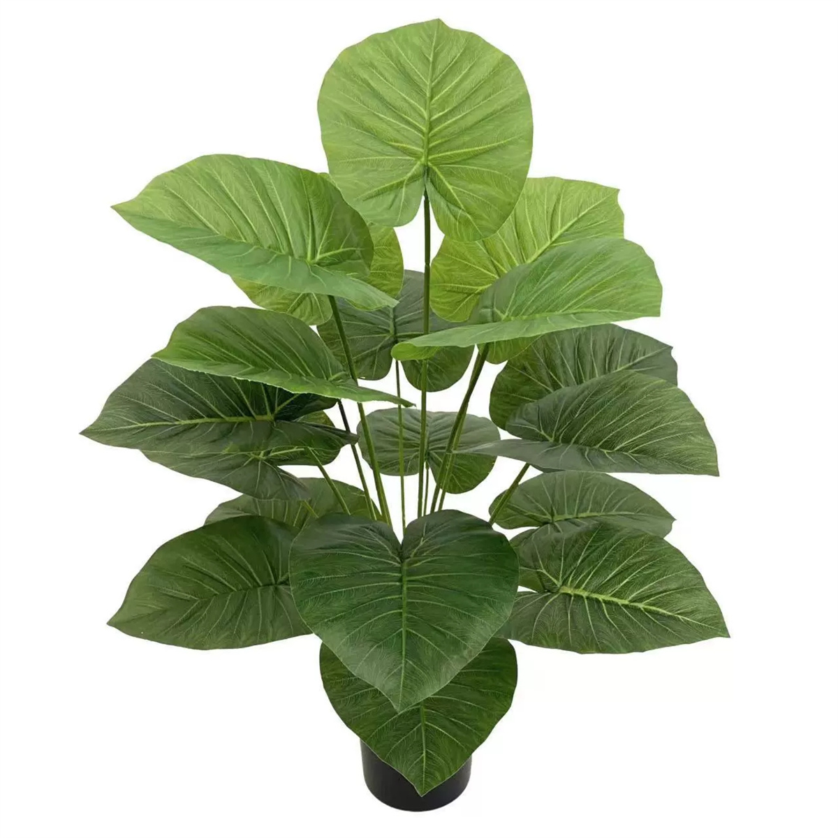 Artificial Green Plant, 18 Leaf Drip Water Guanyin Green Luo Leaf Plant St Patrick's Day Easter Decor Faux Potted Plants: Deep Pink