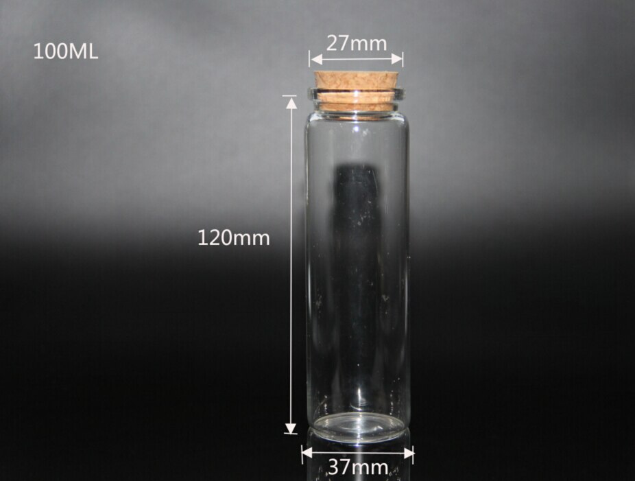 10pcs 20ml 30ml 40ml 50ml 60ml 70ml 100ml Glass Bottles Jars Vial With Cork Stopper Decorative Corked Mini Liquid Food Bottles